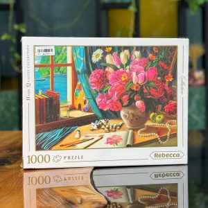 پازل طرح گلدان گل