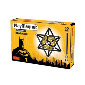بازی مگا مگ (بازی با مغناطیس) سبک طلایی مشکی بتمن/60 قطعه