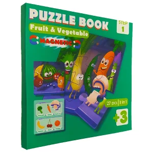 پازل بوک مگنتی میوه و سبزی 27 قطعه