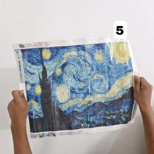 نقاشی الماسی طرح شب پرستاره