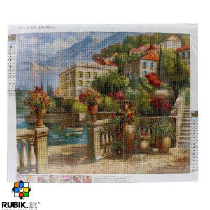 نقاشی الماسی طرح ویلای ساحلی