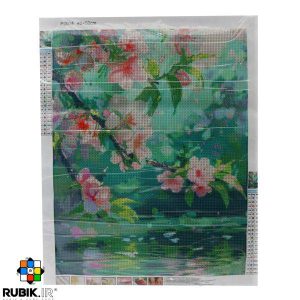 نقاشی الماسی طرح شکوفه های بهاری