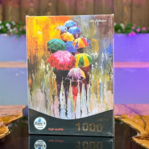 پازل طرح چترهای رنگی