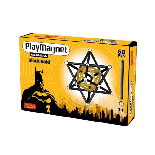 بازی مگا مگ (بازی با مغناطیس) سبک طلایی مشکی بتمن/60 قطعه